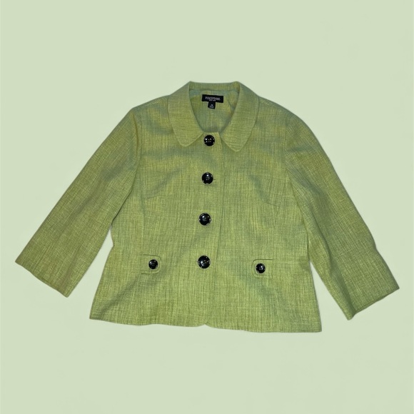 Perceptions Jackets & Blazers - Perceptions Green Blazer with Black Buttons - 1 part of 3 piece set